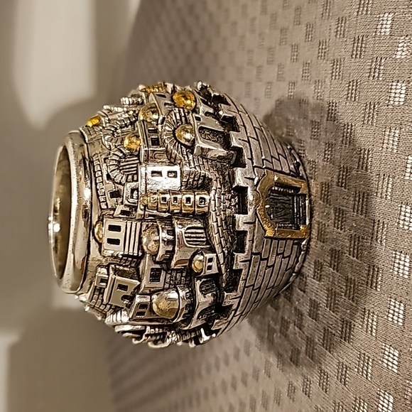 Jerusalem Shabbat Holy Land 925 Candle Holder - Picture 6 of 9